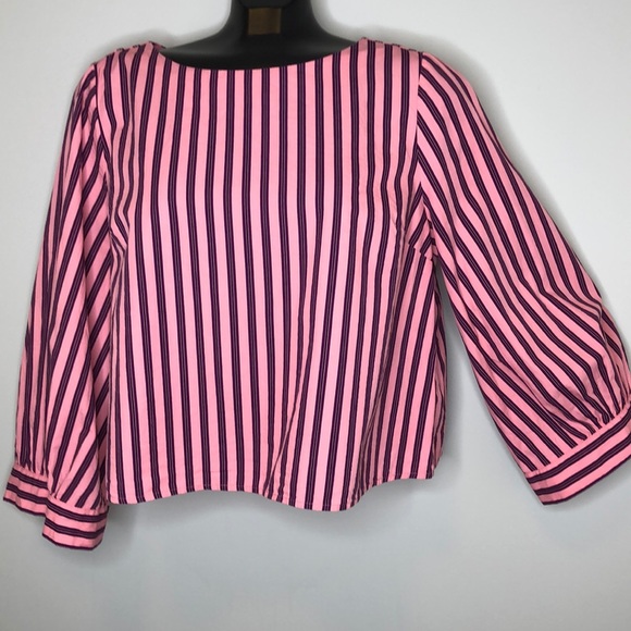 Topshop Tops - TOPSHOP pink puffed balloon sleeve cropped top 10